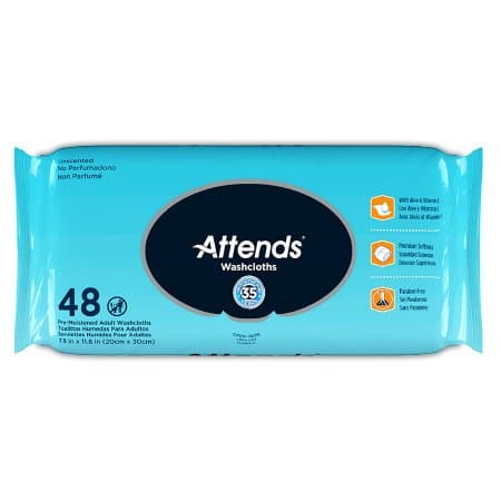 Attends® Unscented Washcloths